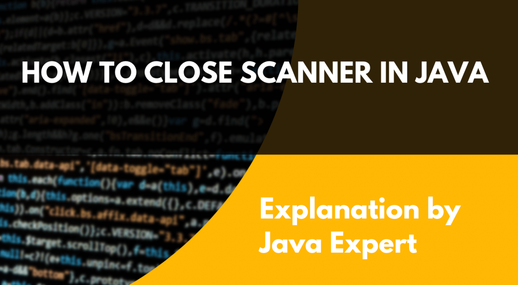 How to close the Scanner method in java